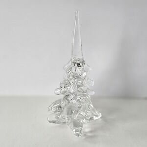 Vtg FM Ronneby Sweden Crystal Christmas Tree Art‎ Glass Sculpture Figurine